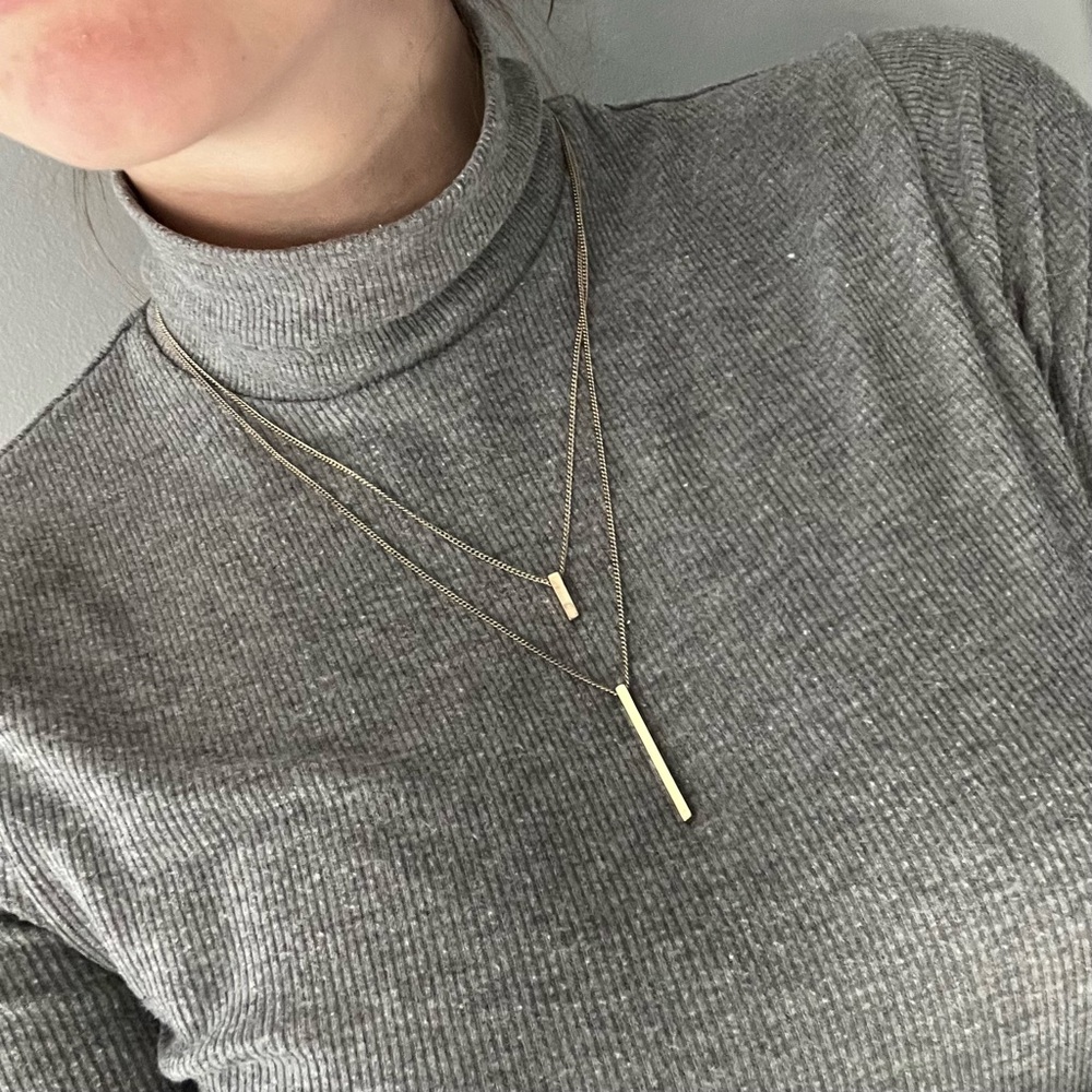 Gold Double Layer Necklace